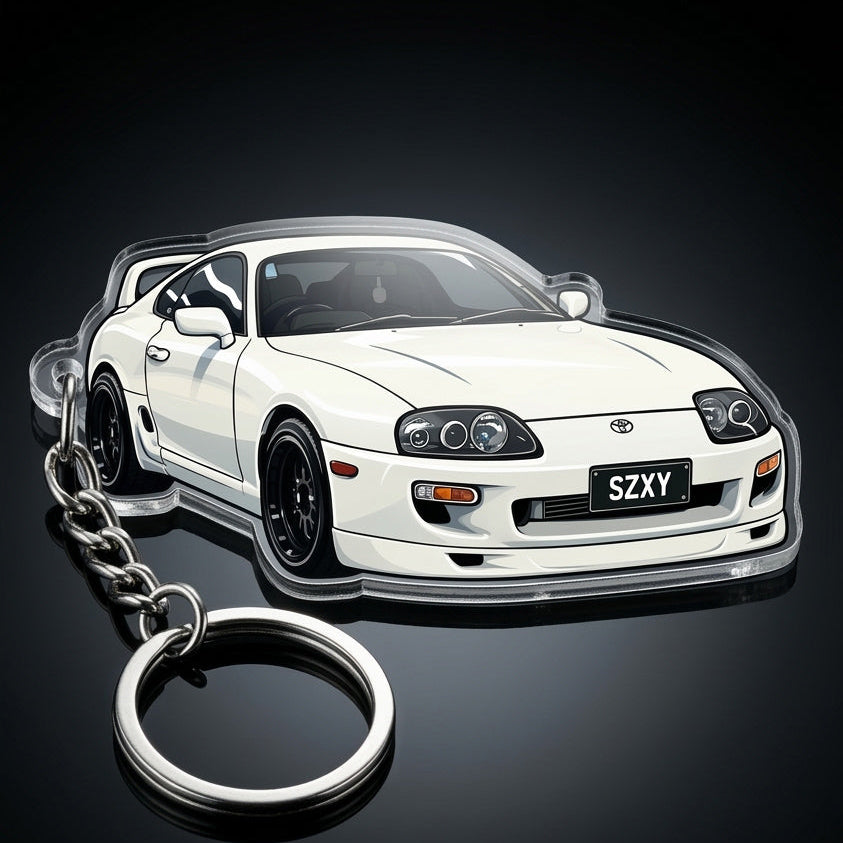 Custom acrylic cartoon car keychains