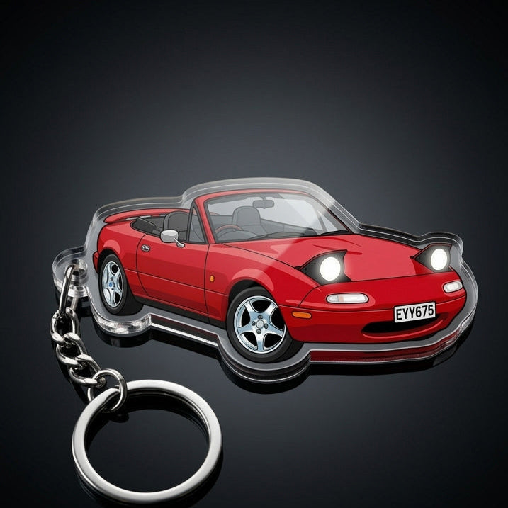Custom acrylic cartoon car keychains