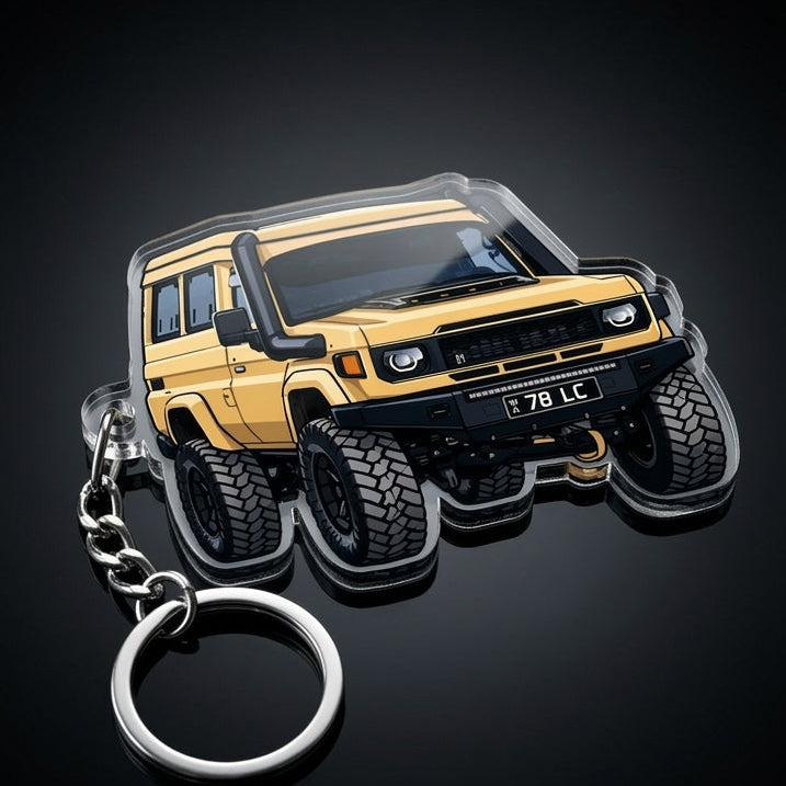 Custom acrylic cartoon car keychains
