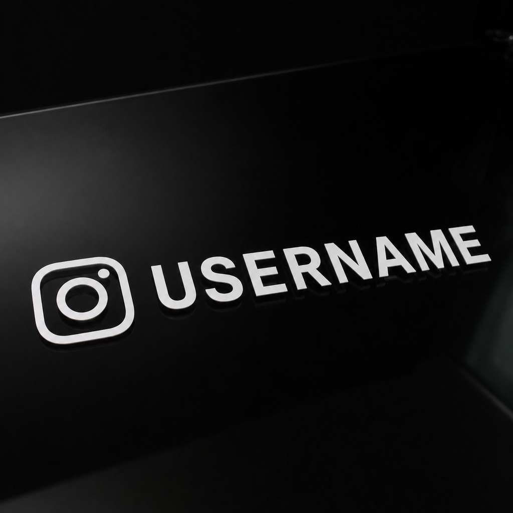 Custom Instagram handle stickers