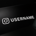 Custom Instagram handle stickers